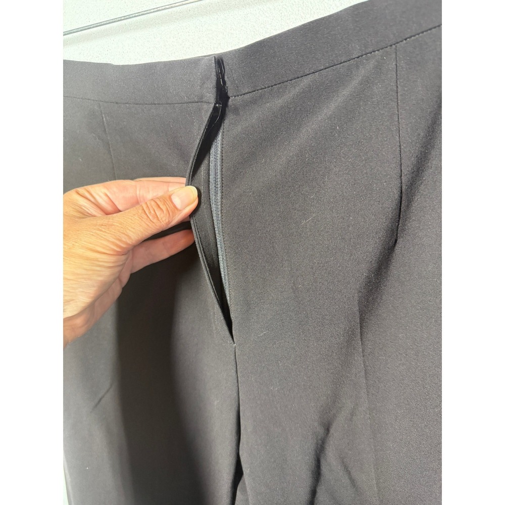 VTG Talbots Black High Waisted Trousers Tailored Straight Leg Sz 10 Petite - Picture 8 of 10